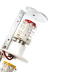 Industrial Signal Light Tower LED Red 12V DC 2W LGP-502T with mounting bracket, metal and plastic construction, close-up view