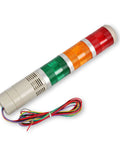 Industrial Signal Tower With LED Stack Lights And Built In Buzzer For Quick Warning And Safety 3 Layer Red Yellow Green LED Rings DC 12V