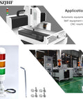 3 Layer LED Signal Tower Light With Rotatable Base And 85dB Buzzer with installation tools, ideal for CNC machines.