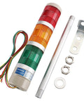 Industrial Signal Light Tower LED Indicator LTA-502T Baomain, Continuous Red Green Yellow Warning Light For DC 24V with accessories