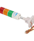 LED Stack Tower Lights 12V Industrial Signal Warning Lamp with aluminum alloy base, multi-color layers for CNC machines.