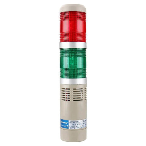 Industrial Signal Light Tower LED Red And Green With Buzzer 110V AC 2W LTA-502TJ Continuous Light Warning Light Indicator