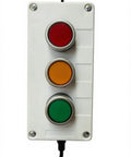 Alt Tag: Three Stack LED Tower Light Set With Red Yellow Green Signals For Shop Floor Pros, Industrial On Off Switch, 16 Ft US Plug Extension Cord