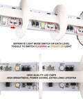 Inside view of 110V To 220V LED Stack Tower Lights For Industrial Warning Andon Signaling, showing LED chips and switchable modes.