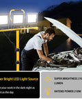 Ultra Bright 3 Head LED Work Light With Stand, 22000 Lumen Tripod Work Light for Outdoor and Indoor Job Sites, IP66 Waterproof in use