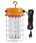 Bright 100W LED Work Light With 15000 Lumens Of Daylight 5000K Hook Mount Portable And Linkable Durable Job Site Lighting For Damp Locations