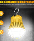 LED Temporary Work Light 100W 13000LM 5000K Portable Hanging Construction Light With 10Ft Cord And Sturdy Hooks Linkable Design