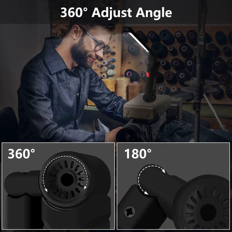 Portable LED Work Light 4 Pack With Magnetic Base And Hanging Hook, 360 Degree Rotation, 5 Modes, 800 Lumen COB LED