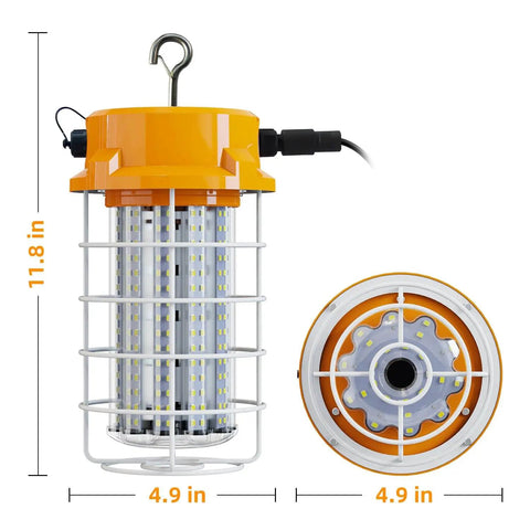 Bright 100W LED Work Light With 15000 Lumens Of Daylight 5000K Hook Mount Portable And Linkable Durable Job Site Lighting