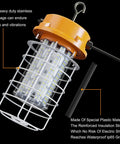 Bright 100W LED Work Light With 15000 Lumens Of Daylight 5000K Hook Mount Portable And Linkable Durable Job Site Lighting