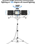 Ultra Bright 22000 Lumen LED Work Light With Stand, 3 Head Portable Work Lamps With Independent Switches on tripod