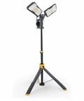 Ultra Bright LED Work Light With Telescoping Tripod, Beast Mode Brightness, Dual Head Design, 11000 Lumen, 92W Dimmable, Adjustable Color Temperature, Stand And 8 Foot Power Cord For Construction Garage Or Jobsite LUTEC