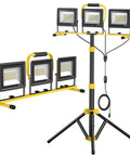 Beastly Bright 21000 Lumen LED Work Light With Stand, 3 Head Adjustable Panels, Waterproof Foldable Tripod, Extended Cord
