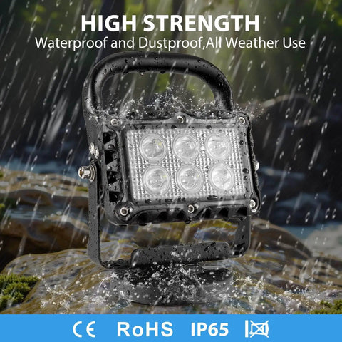 18W LED Work Light Workhorse With 2400 Lumens Aluminum Alloy Body Magnetic Base Wireless Portable Waterproof Dustproof