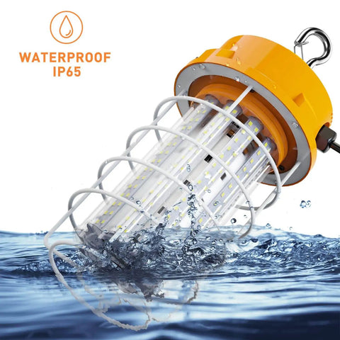 Bright 100W LED Work Light With 15000 Lumens Of Daylight 5000K Hook Mount Portable And Linkable Durable Job Site Lighting for wet conditions