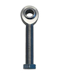 Left hand Heim joint rod end with 3/4 inch bore and 4 inch long shank, 3/4-16 threaded chromoly joint, front view