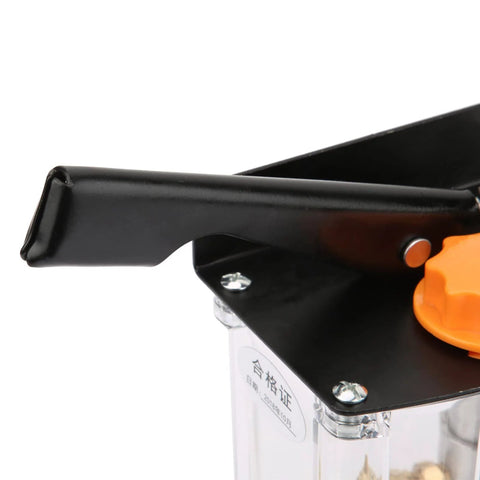 Close-up of Left Hand Operated 5L Manual Lubricating Pump With 650cc Output For CNC Machine Tool Controlled Lubrication