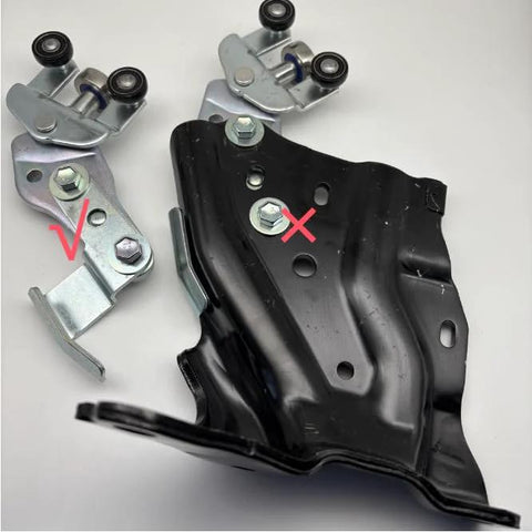 Left Side Sliding Door Lower Roller For Toyota Sienna, Rear Left Sliding Door Lower Roller Hinge Replacement Part, parts shown