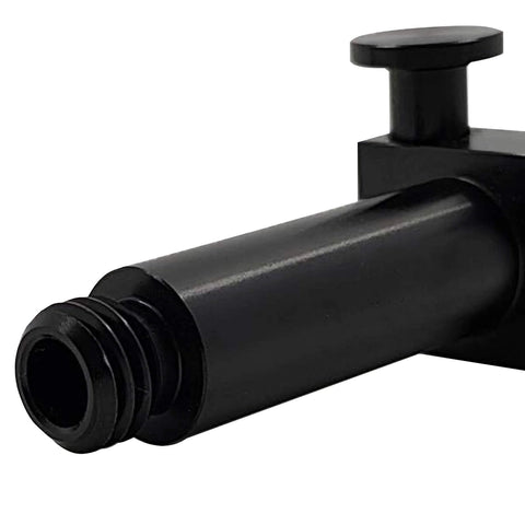 Close-up of Leica Quick Release Adapter for Snap On Prism Range Pole GPS GNSS RTK Surveying with 5/8-11 Female Thread.