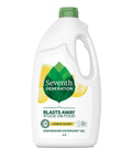 Seventh Generation Dishwasher Detergent Liquid Gel, Powers Away Stuck-On Food, Lemon Scent, 42 Oz bottle with green cap