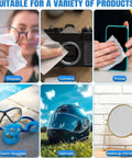 Premoistened Lens Cleaning Wipes For Glasses Phones And Cameras Pack Of 1000 shown cleaning various items like glasses and phones