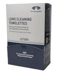 Box of Individually Packaged Lens Towelettes No Streaks 100 Count Glasses And Screens with label visible