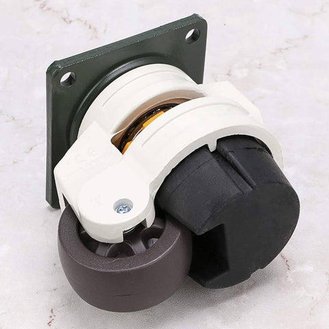 4 Piece Leveling Casters Set For Heavy Workbenches And Equipment Featuring Top Plate 2.9 Inch By 2.9 Inch Wheel Diameter 1.54 Inch