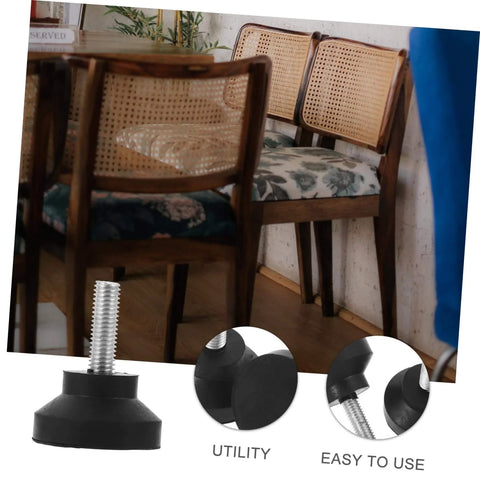 Heavy Duty Leveling Feet For Tables And Machinery Adjustable Legs Built Tough With Rubber Bumper Feet Threaded Levelers