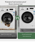 Comparison of washing machines with and without four pack adjustable leveling feet for stable wobble free support.