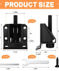 Product size details of Heavy Duty 24 Pack Leveling Feet For Workbenches And Furniture Adjustable 2.3 Inch Levelers With Screws And Wrenches Black Finish Ideal For Tables Cabinets Desks And Benchtops Kenning.
