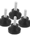 Heavy Duty Cabinet Leveling Feet Set Of Four With Screw Adjustment Rubber Pads For Furniture Stabilization And Machine Leveling
