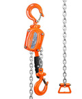 Manual Lever Chain Hoist 1/2 Ton 1100 Lbs Capacity 5 Ft Come Along G80 Galvanized Dual Pawl Brake and 360 Degree Hook