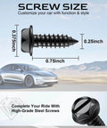 LivTee Rustproof License Plate Screws for Securing License Plates Frames and Covers on Cars and Trucks, size details and usage