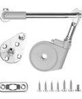 Lid Stay 105 Degree Open with Soft Close, nickel-plated steel for toy box, flap doors with installation screws and brackets