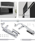 Cabinet Door Hinges, Folding Lift up Top Table Vertical Swing Lift Up Stay Pneumatic Arm Kitchen Mechanism Hinges with hardware