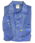 Level 3 ESD Lab Jacket For Cleanrooms And Electronics Work, Light Blue 4XL Anti Static Full Sleeve Coat With Snap Cuffs, folded view