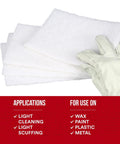 Light Cleansing Hand Pad 6x9 Mild Abrasive For Metal Vinyl Porcelain Pack Of 20 with glove for cleaning