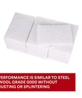 Stack of Light Cleansing Hand Pad 6x9 Mild Abrasive For Metal Vinyl Porcelain Pack Of 20 on white background