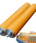 Light Duty Polyurethane Coated Conveyor Rollers - Replacement Roller for Kayak Loader, Material Transfer, Small Conveyors, 2 Pack close-up