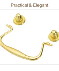 Bail Drawer Pull Handles 4 Pack 4 Inch Length 81mm Hole Centers Zinc Alloy Electroplated Light Gold Finish Rust Resistant