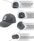 Washed Distressed Baseball Cap For Women With Adjustable Strap Comfortable Fit And Versatile Style In Light Grey Ideal For Casual Outings Or Gym