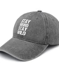 Washed Distressed Baseball Cap For Women With Adjustable Strap Comfortable Fit And Versatile Style In Light Grey, front view