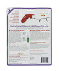 Back packaging of Quick Fix Incandescent Christmas Holiday Light Set Repair Tool | UL Listed (#230566) with instructions.