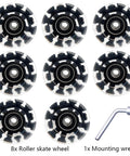 Light Up Roller Skate Wheels 8 Pack With 78A Hardness And Premium ABEC-9 Bearings For Outdoor And Indoor Quad Skates, Illuminating LED Wheel Set, wrench included