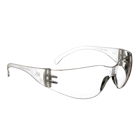 Lightweight Anti Fog Safety Glasses With Wraparound Coverage ANSI Z87 Clear Lens, side view of transparent polycarbonate design