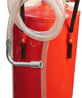 Lincoln 3601 Pneumatic 18 Gallon Pressurized Fluid Drain and Evacuation Tank, 45-72" Adjustable Funnel Height, Red