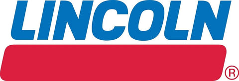 Lincoln logo in blue letters above a red rectangle