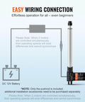 Diagram showing wiring connection for Linear Actuator 12V, 12 Inch Heavy Duty 1320lbs/6000N Linear Actuator with DC 12V battery