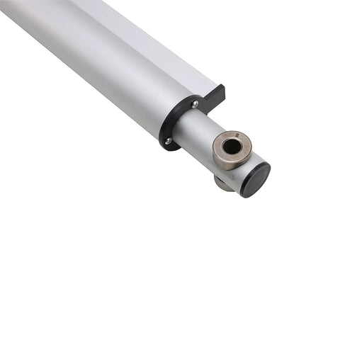 Heavy Duty Waterproof Linear Actuator 12V 6000N 1000mm Stroke Built Tough For Medical Equipment Auto Cars Recliners Solar Trackers And TV Lifts JQ MQ YW05 Durable Aluminum Housing With 3.5 Millimeter Per Second Speed And Stable High Load Performance viewed from side with aluminum housing