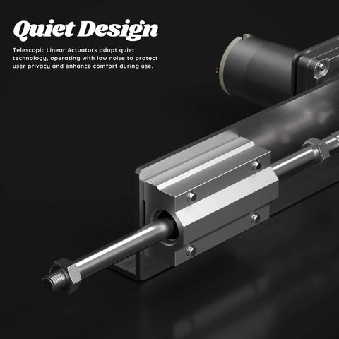 Close-up of DIY Reciprocating Linear Actuator Stroke 2cm-8cm Adjustable Telescopic Motor with Speed Controller 24V 120RPM